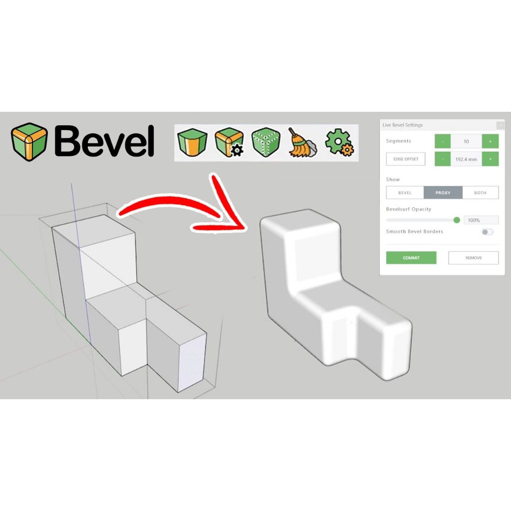 Plugin Bevel sketchup permanen
