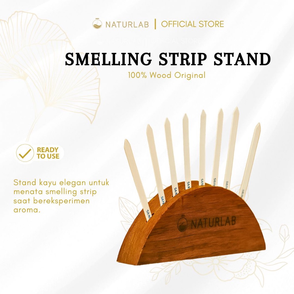 NATURLAB Smelling Strip Stand Kayu | Tempat Smelling Strip | Kit Meracik Parfum | Perfume Maker