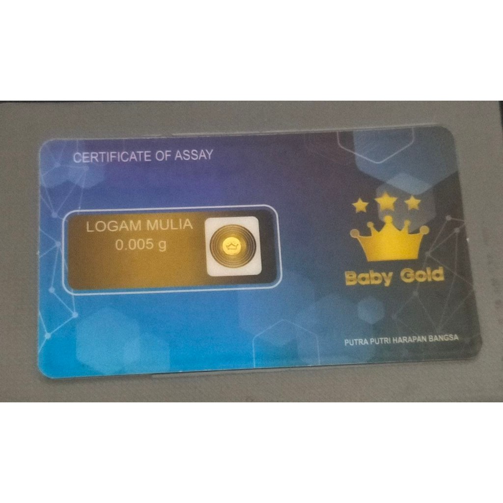 Logam Mulia Emas Baby Gold 0,005 Gram Blue