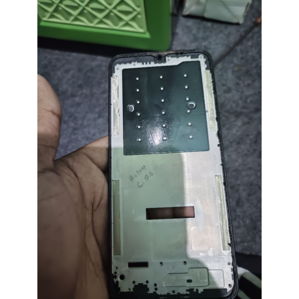 frame dudukan lcd realme c20 original copotan hp