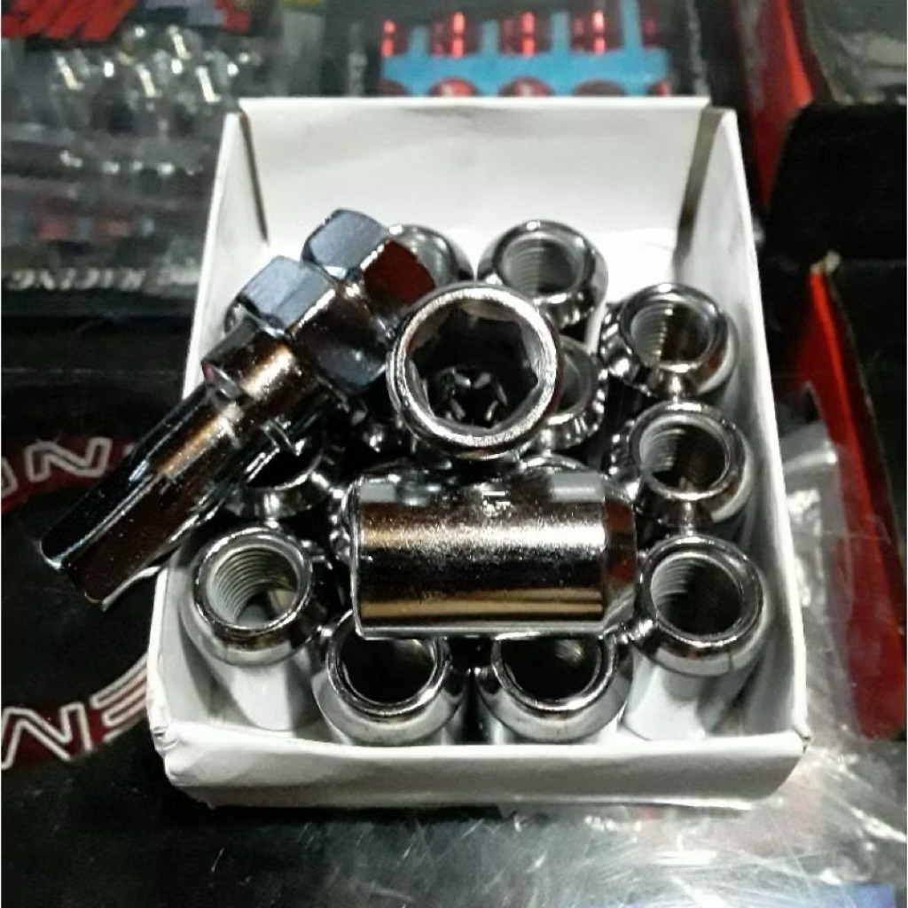 lug nut baut mur seneka panjang drat 12x1,5 / 12x1,25 cocok untuk avanza xenia livina dll