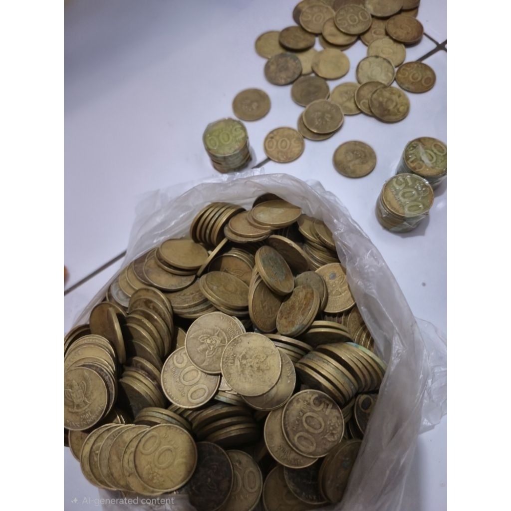 Uang koin kuno 500 rupiah edisi emas koin langka