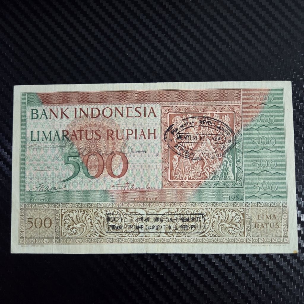 Uang Kuno 500 Rupiah Budaya 1952 Asli Indonesia – Uang Lama Koleksi Indonesia Check Detail Foto