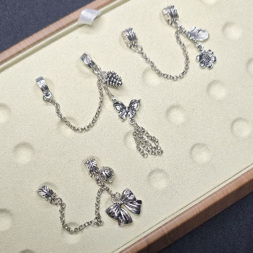 TIBETAN SILVER (Copper + Silver 30%) not pure silver spacer rantai konektor gelang anak dewasa
