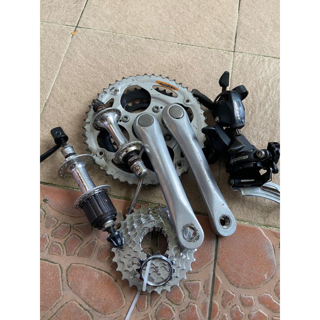 GRUPSET VINTAGE SUNTOUR XC PRO DAN SR SUNTOUR