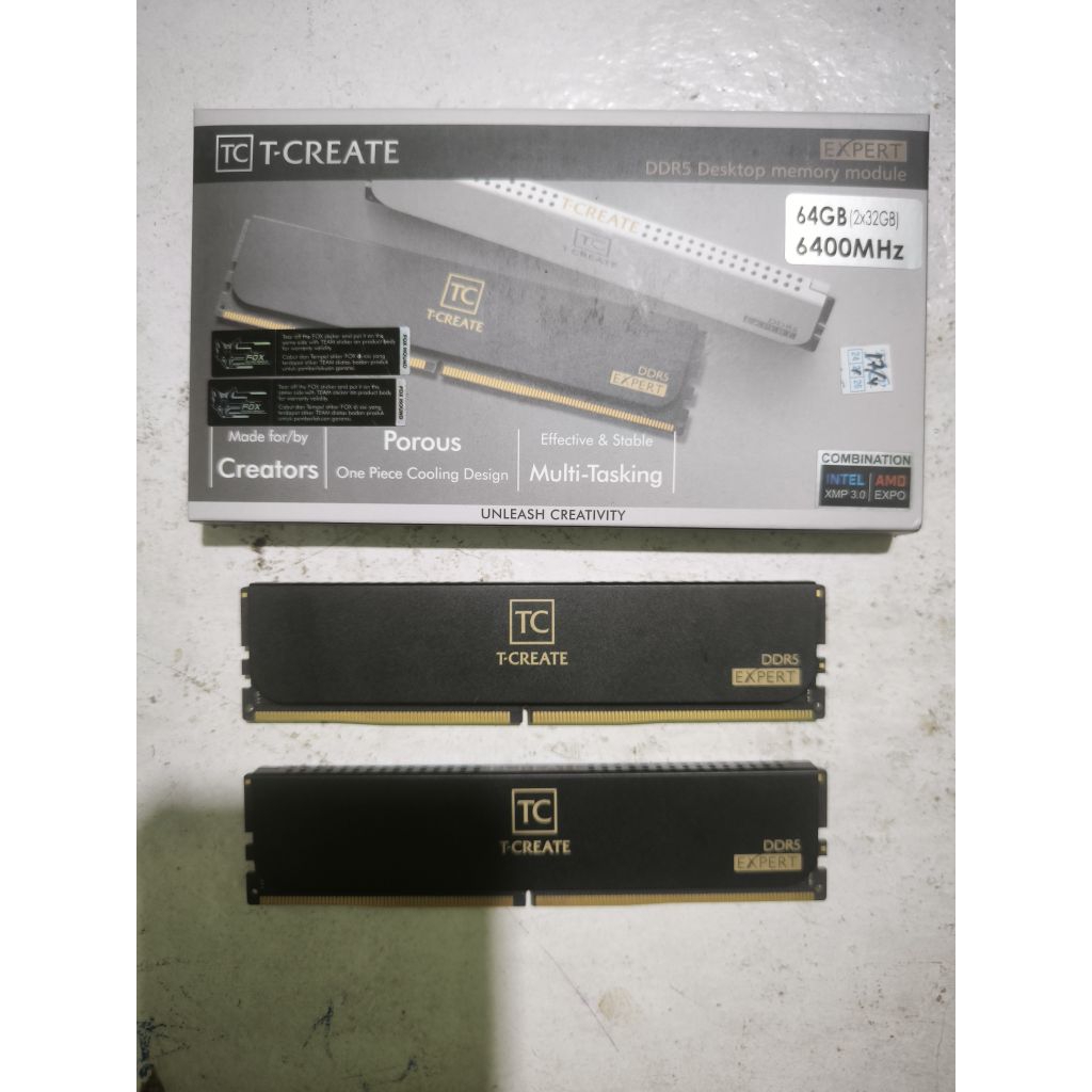 TEAMGROUP MEMORY T-CREATE EXPERT DDR5 2x32GB 6400Mhz - BLACK