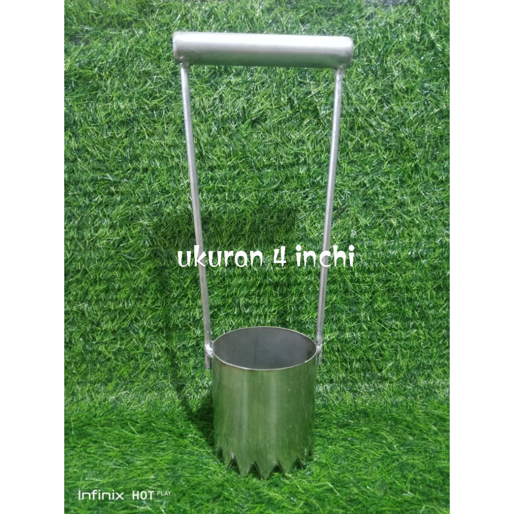 Alat Pelubang Plastik Mulsa Stainless Tahan Karat