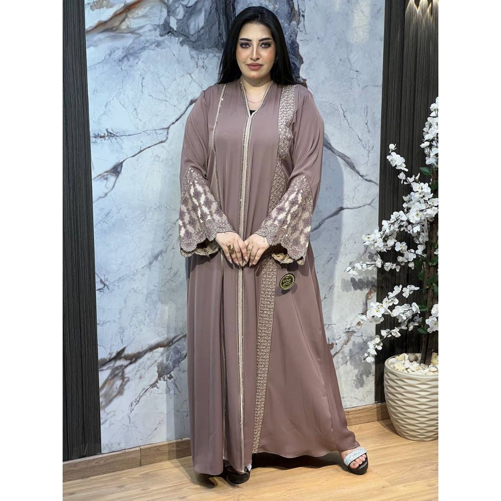 Abaya naja Abaya Mesir tangan renda list belakang