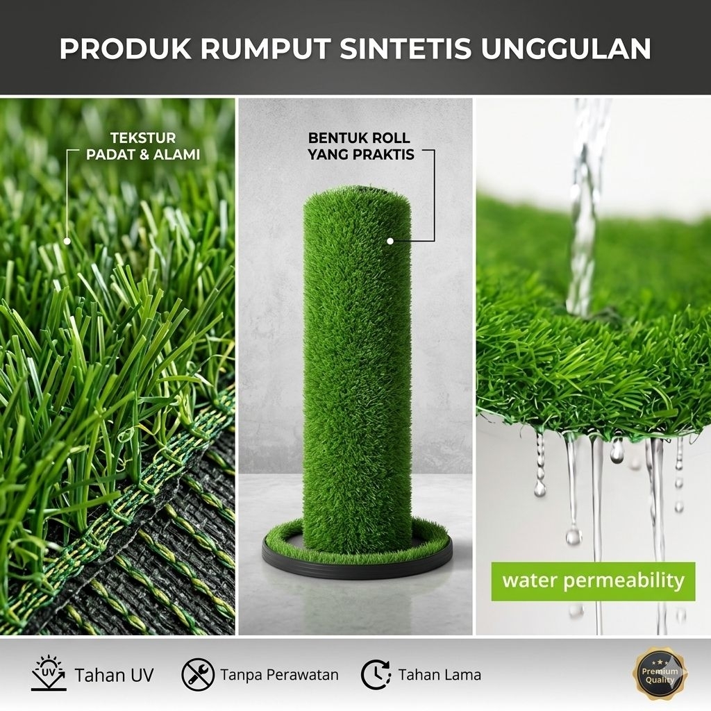 rumput sintetis swiss tebal 2cm ukuran 1meter x 14meter rumput sintetis murah /rumput sintetis meter