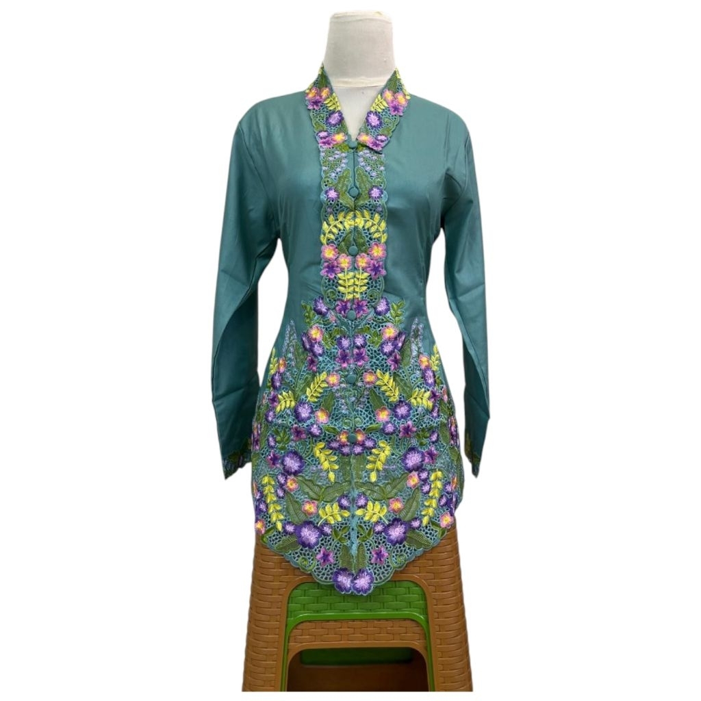 Kebaya Encim Modern / Kebaya Kartini Bordir Bahan Katun Toyobo / Kebaya Encim Lengan Panjang / Atasa