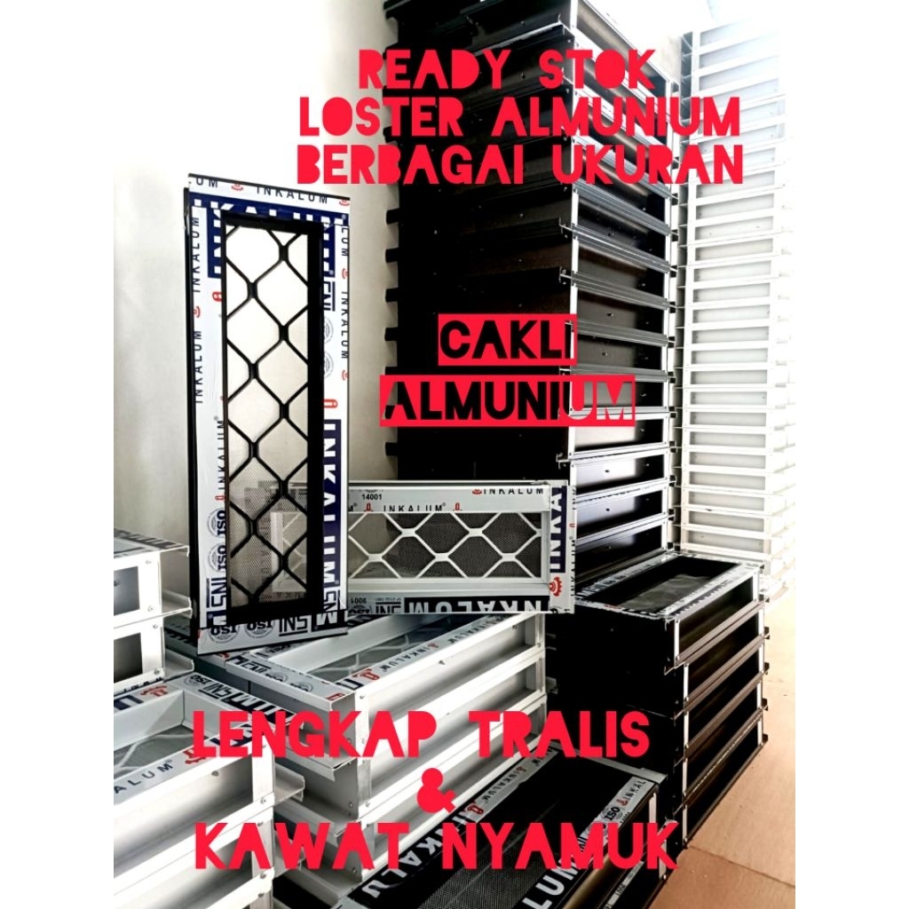 LOSTER ALMUNIUM BERBAGAI UKURAN