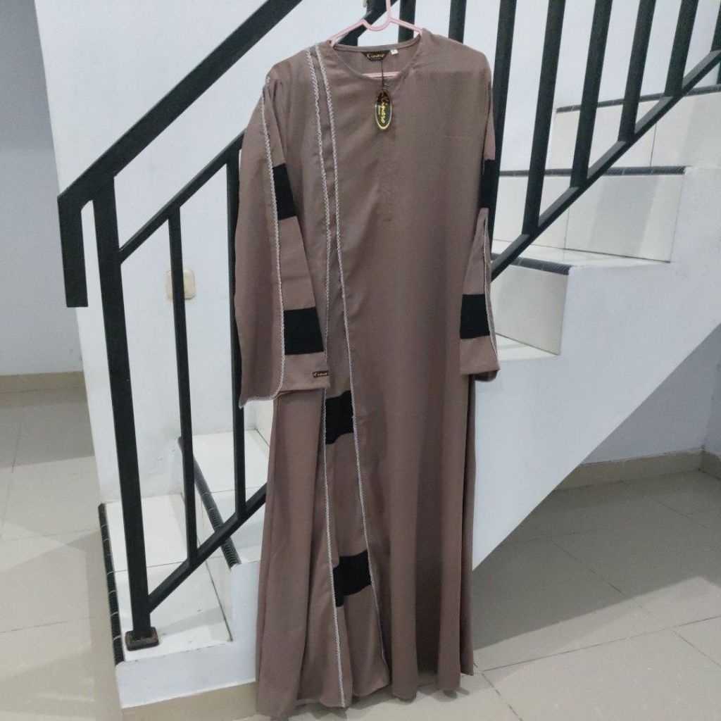 gamis kinaro bahan katun xl milo