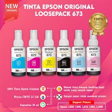 Tinta Epson T673  Tinta Printer Epson L800/L850/L1800 TINTA EPSON 673 ORIGINAL