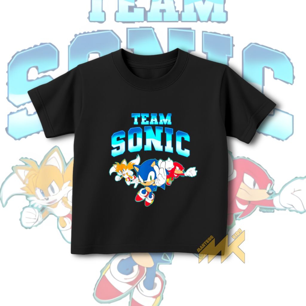 KAOS ANAK TEAM SONIC / KAOS ANAK LAKI-LAKI PEREMPUAN