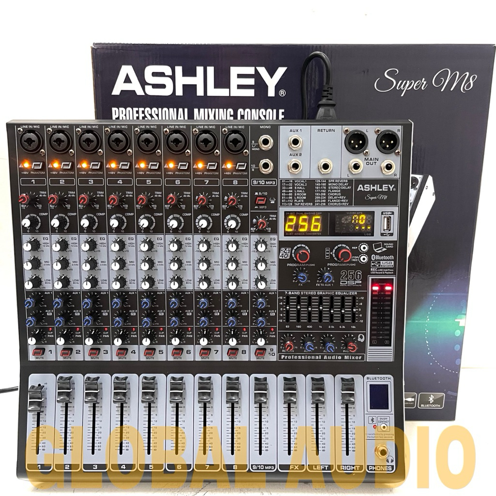 Mixer Audio Ashley Super M8 8channel Compressor Original Mixer Ashley superm8 Mixing 8 the best Pali