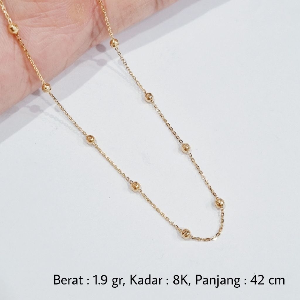 Kalung Jedar Emas 8K UBS Panjang 42 cm - BW9 / 1.9 gr