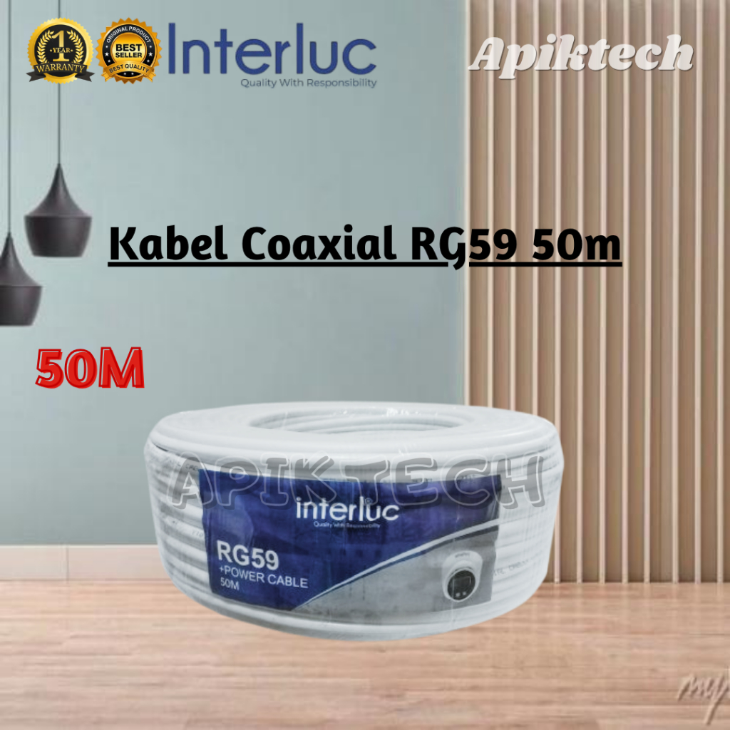 Kabel CCTV Interluc RG59 50meter, kabel coaxcial RG59 50meter