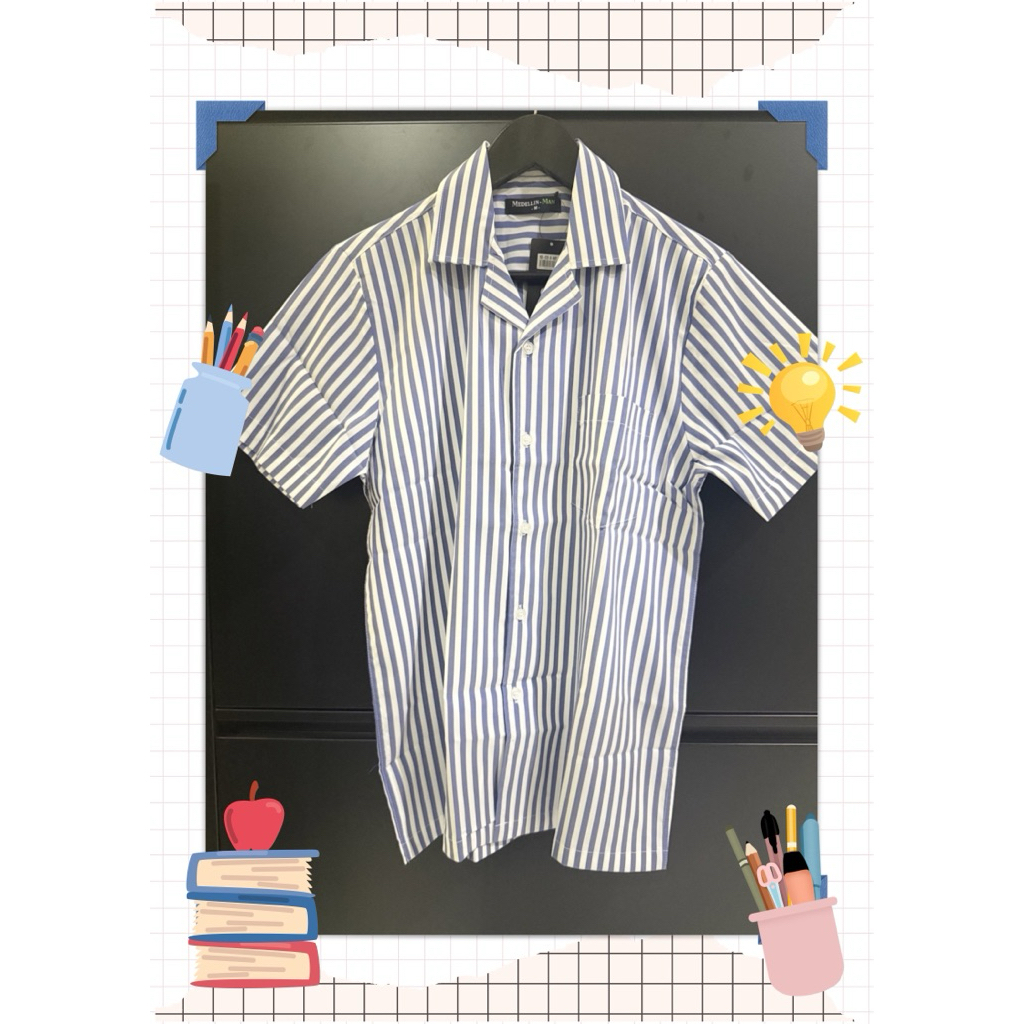 Preloved Kemeja Garis Biru Pria