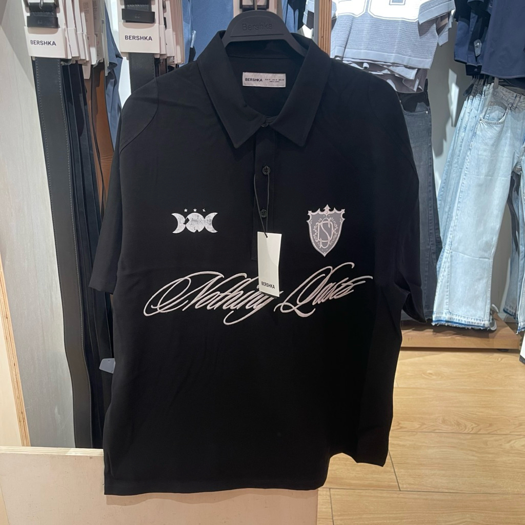 Kemeja Polo Varsity BERSHKA MEN Jastip (jasa titip)