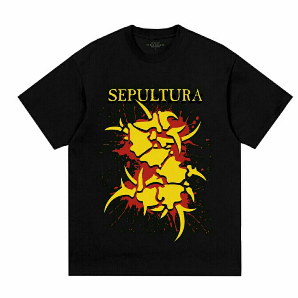 kaos musik band sepultura vintage logo tag baumwolle