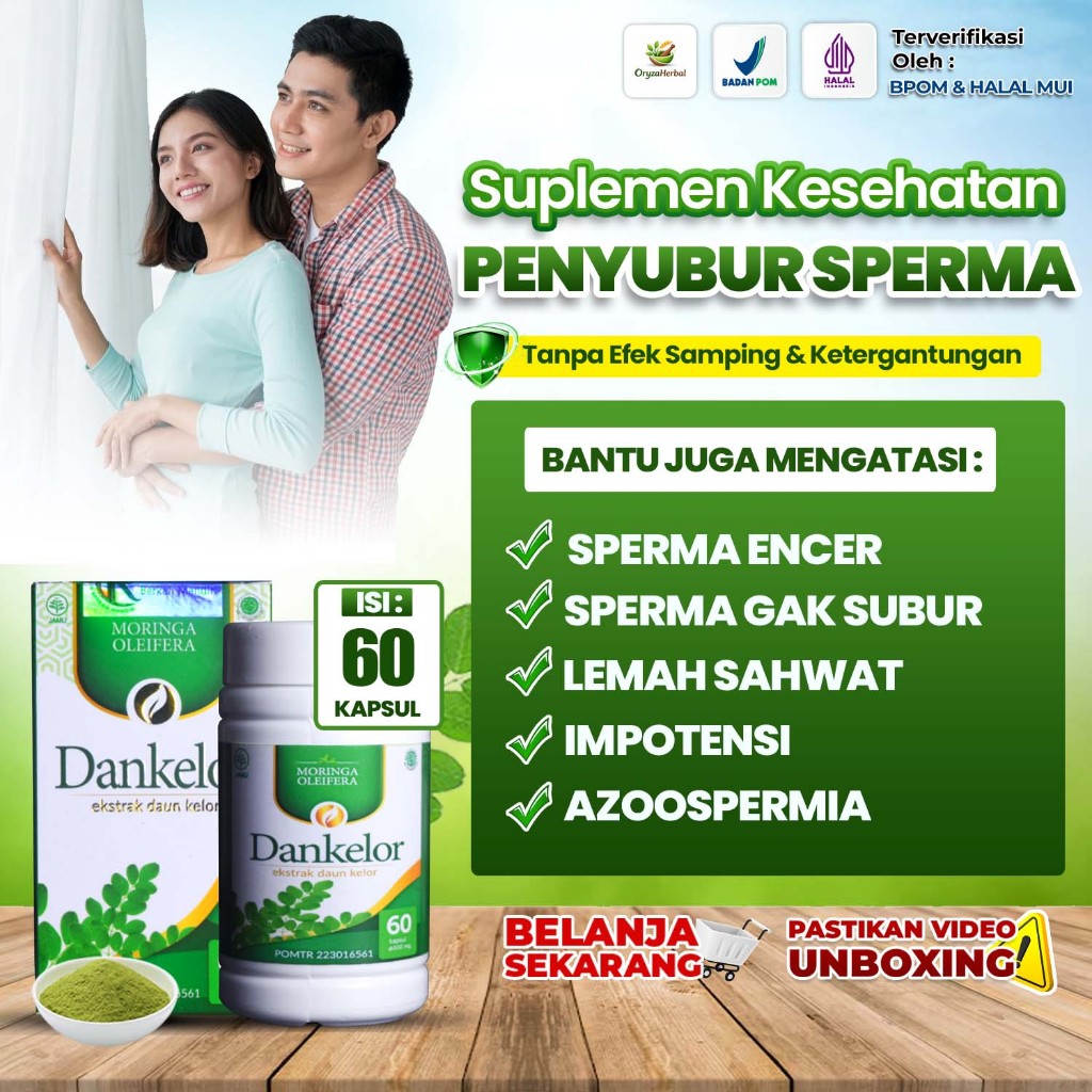 Obat Kesuburan Pria Pengental Penambah Sperma Sedikit Mani Encer Azoospermia Promil Pria EjakulasiDi