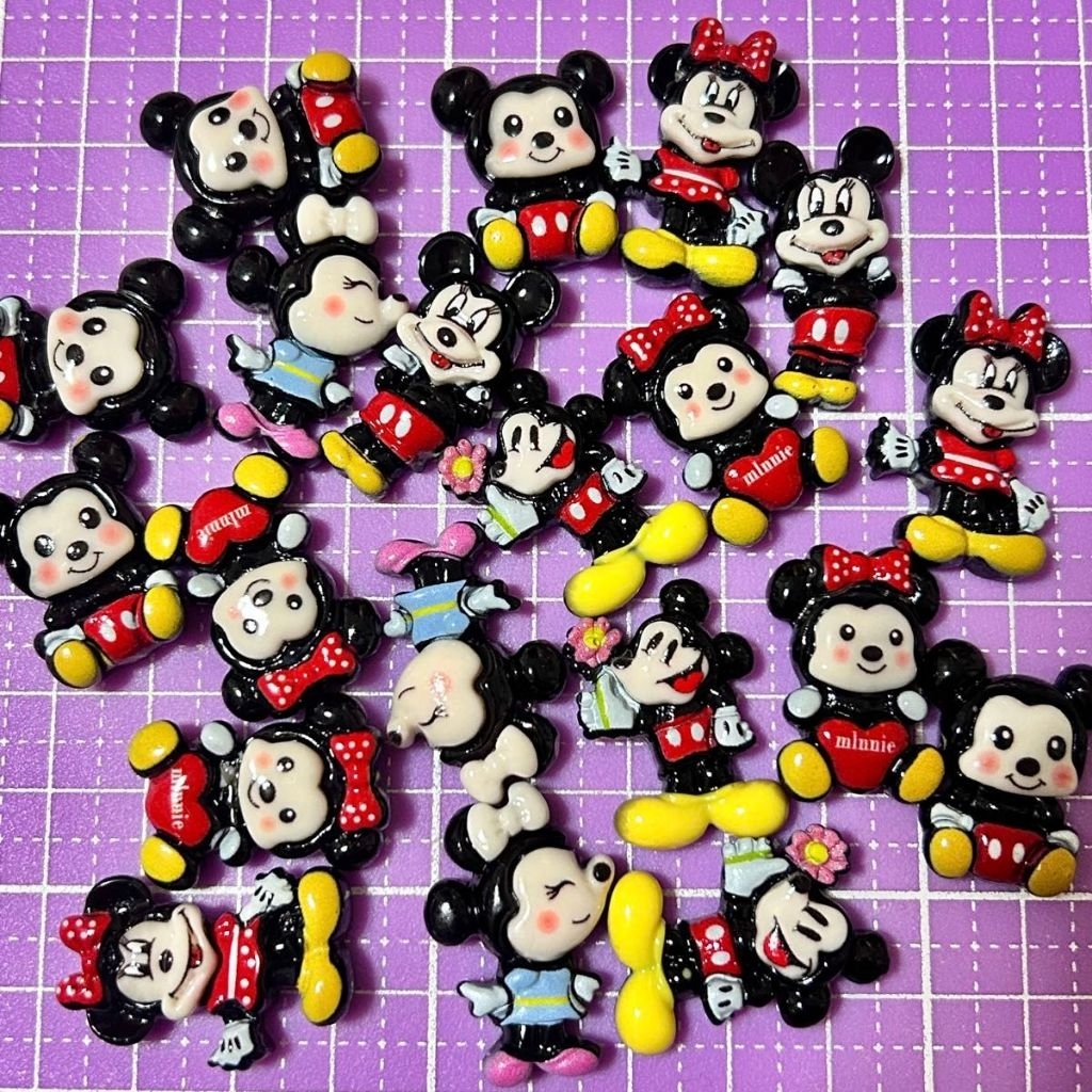 500pcs clay resin diy karakter mikimos clay resin diy inpor murah grosir aksesoris clay resin diy