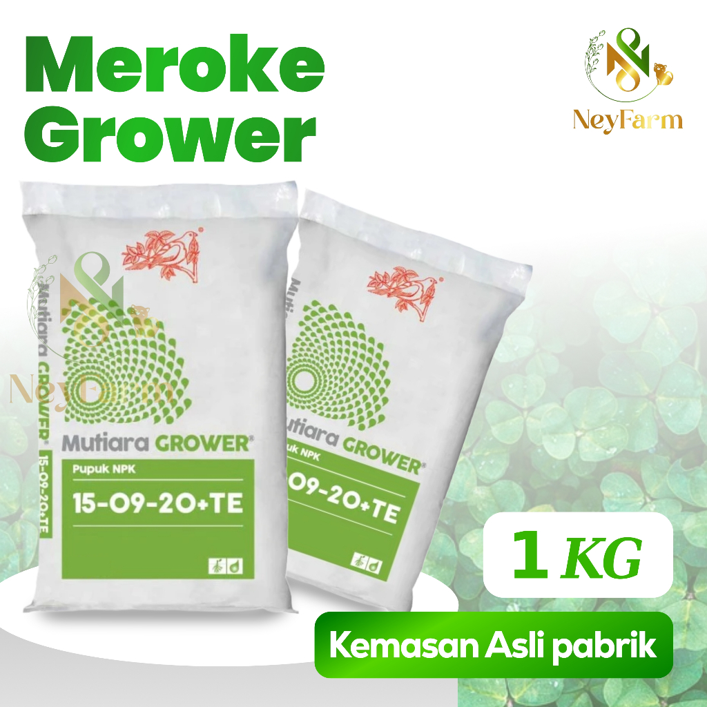 PUPUK NPK MEROKE MUTIARA GROWER NPK GROWER KEMASAN ASLI PABRIK 1KG