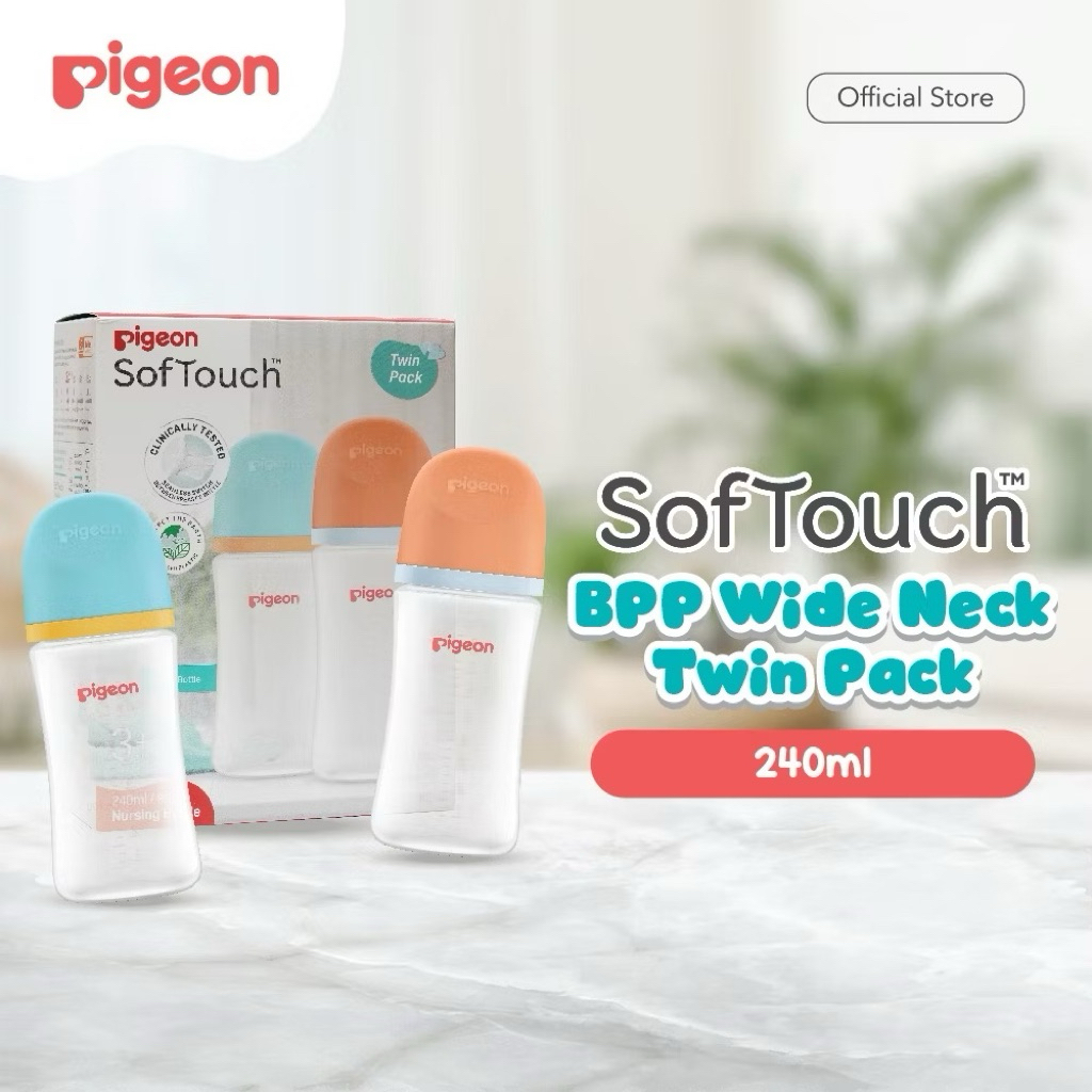 Pigeon Soft Touch Wide Neck PP 240ml Isi 3