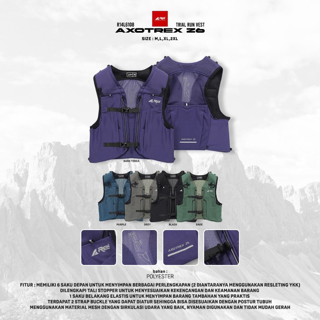 ROMPI REI VEST T RUN AXOTREX Z6