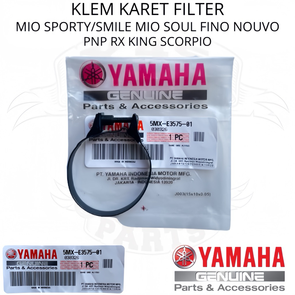 KLEM KARET FILTER MIO ORIGINAL YAMAHA 5MX-E3575-01