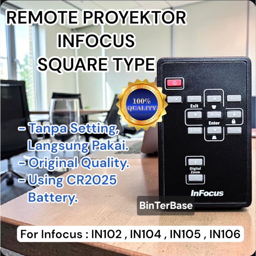 Remote remot TV Proyektor Infocus Square type Projector Projektor in focus IN102 IN104 IN105 IN106 o