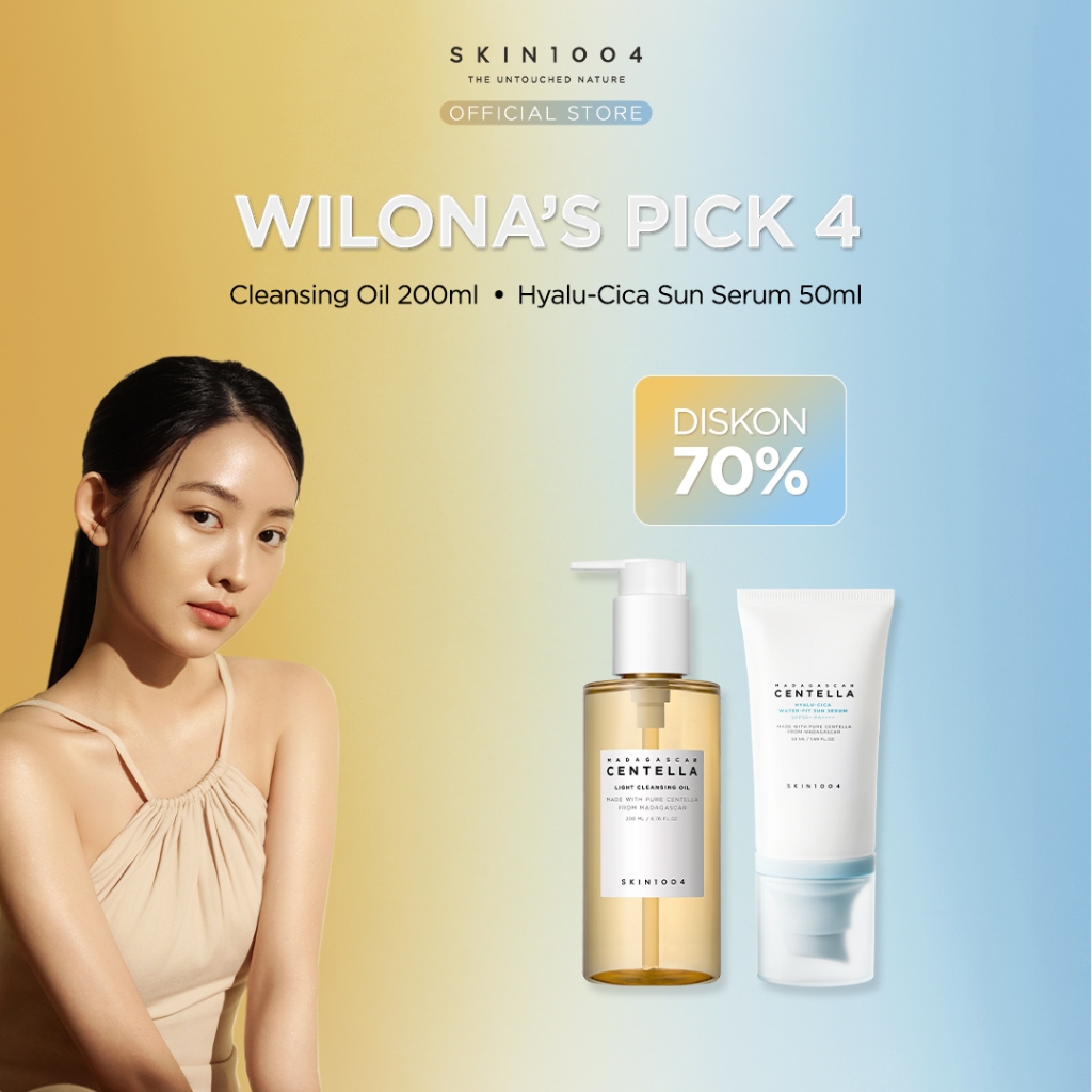 [Wilona's Pick] Centella Cleansing Oil 200ml + Hyalu-Cica Water Fit Sun Serum 50ml