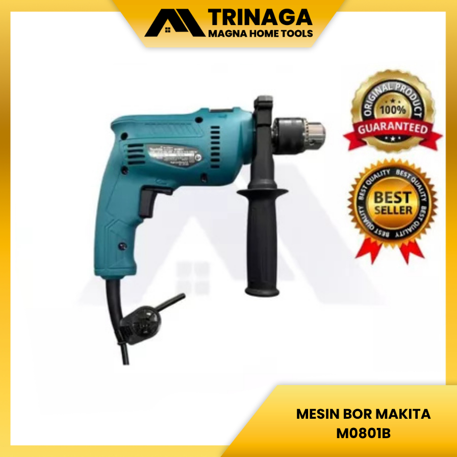 MESIN BOR LISTRIK MAKTEC MAKITA M0801B 10 MM ASLI MT80