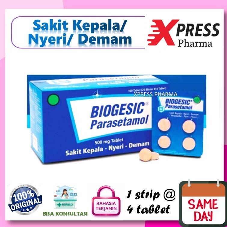 XPRESS  Biogesic Tablet - Obat Penurun Panas biogesik Bio Gesic Gesik