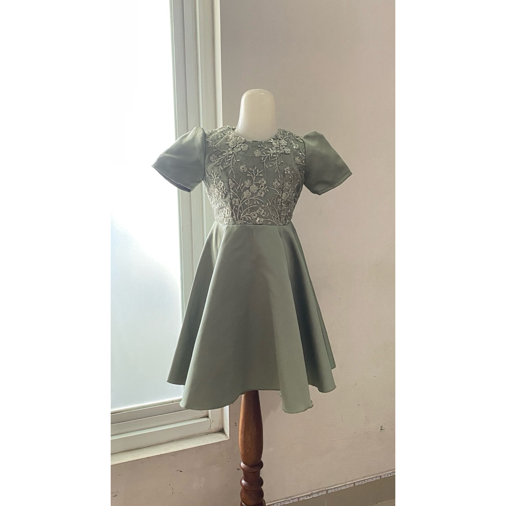 Dress anak sage Green