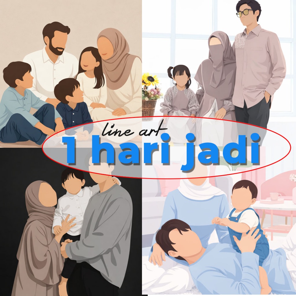 Gambar Ilustrasi tanpa wajah lucu - Ilustrasi Wajah - Ilustrasi Faceless - Kartun Faceless- Gambar W