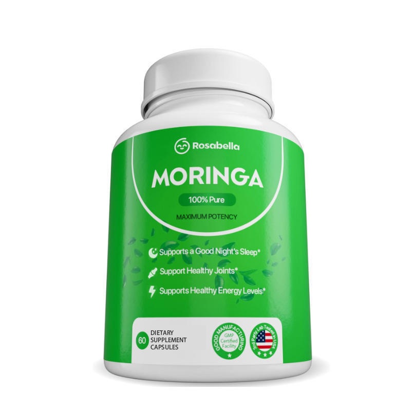 Rosabella Moringa Capsules – 100% Pure Moringa Powder – Suplemen Herbal Alami untuk Membantu Menjaga