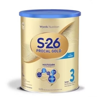 S-26 Procal Gold Tahap 3 susu pertumbuhan anak 1-3tahun vanila 1.6kg