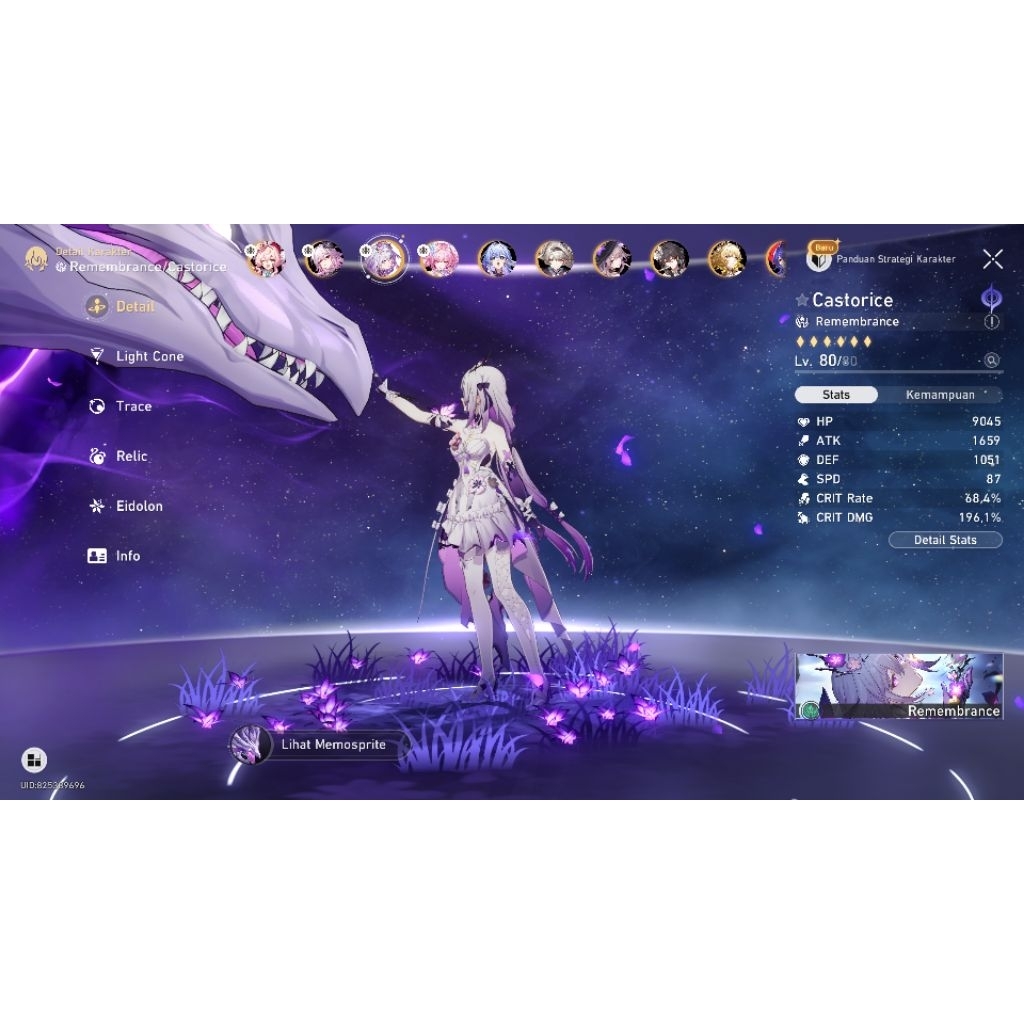 Akun Honkai Star Rail (HSR) LV 7O I RUAN MEI E2S1+SPARKLE E2S1 | FULL SUPPORT LIMITED | B4 E6 LENGKA