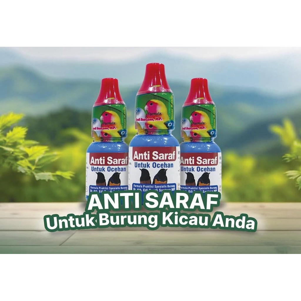 ANTI SARAF DR EDI ORIGINAL OBAT BUAT BURUNG OCEAN SAKIT TETELO MURAI KENARI PLECI