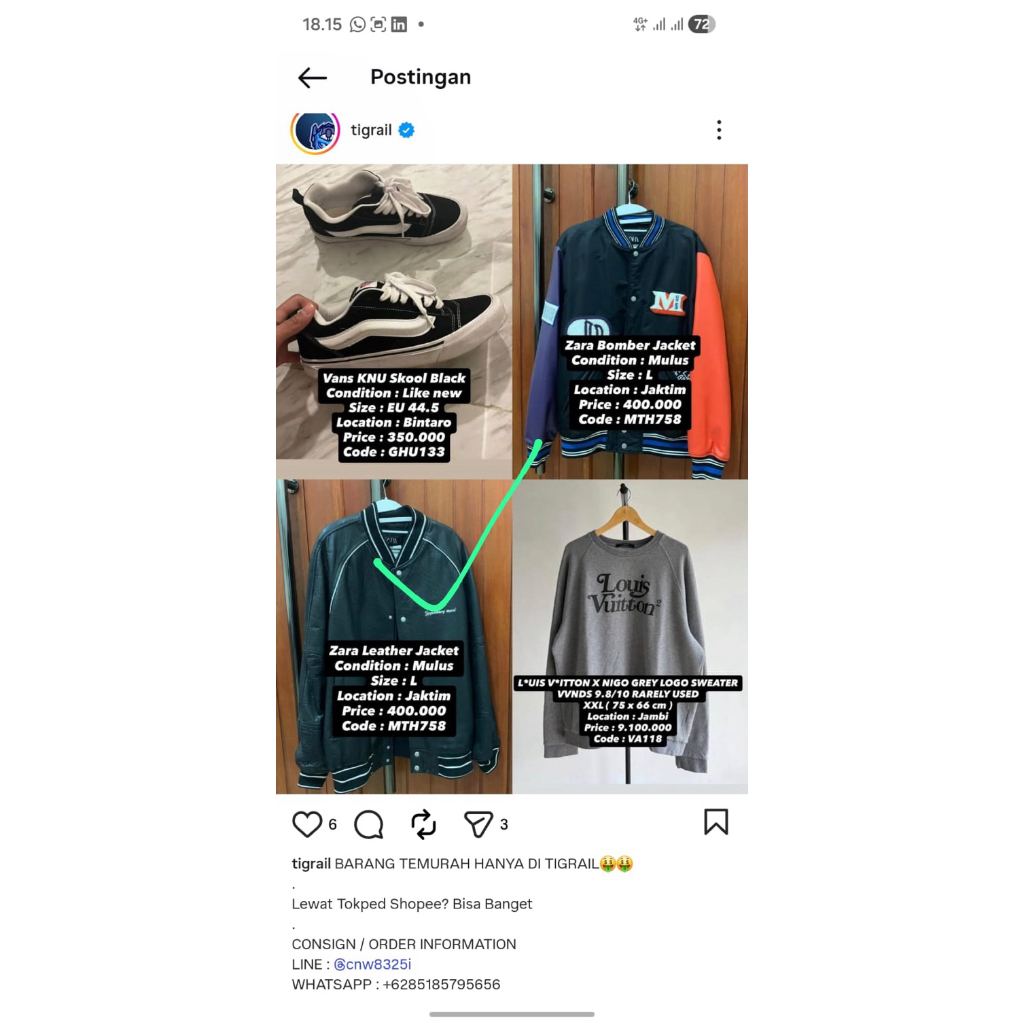 zara leather jacket bekas