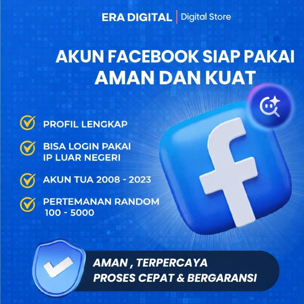 AKUN FACEBOOK TUA BISA (ADS,SPAM, MARKETPLACE,DLL) BERGARANSI