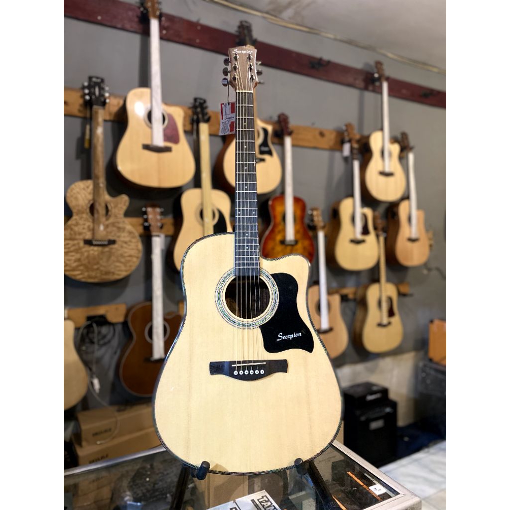 Gitar Akustik Scorpion SA180C / SA 180C / SA 180 C Original