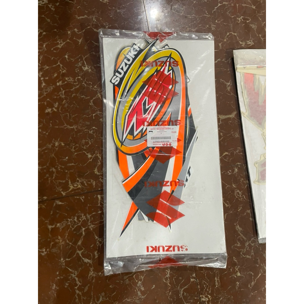 striping ts125 hitam putih original sgp