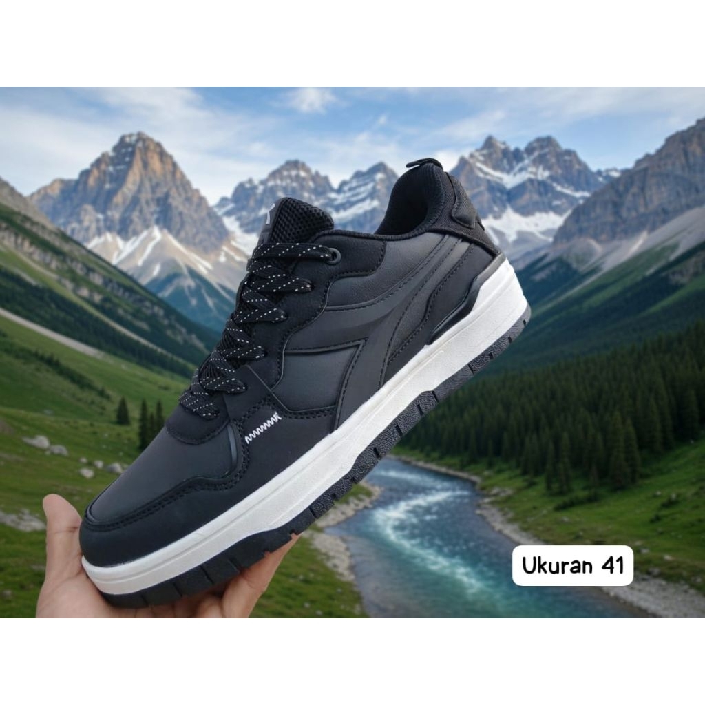sepatu casual pria diadora hitam original