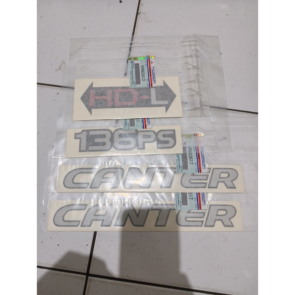 2 stiker canter+ HDL +136ps sesuai foto ori