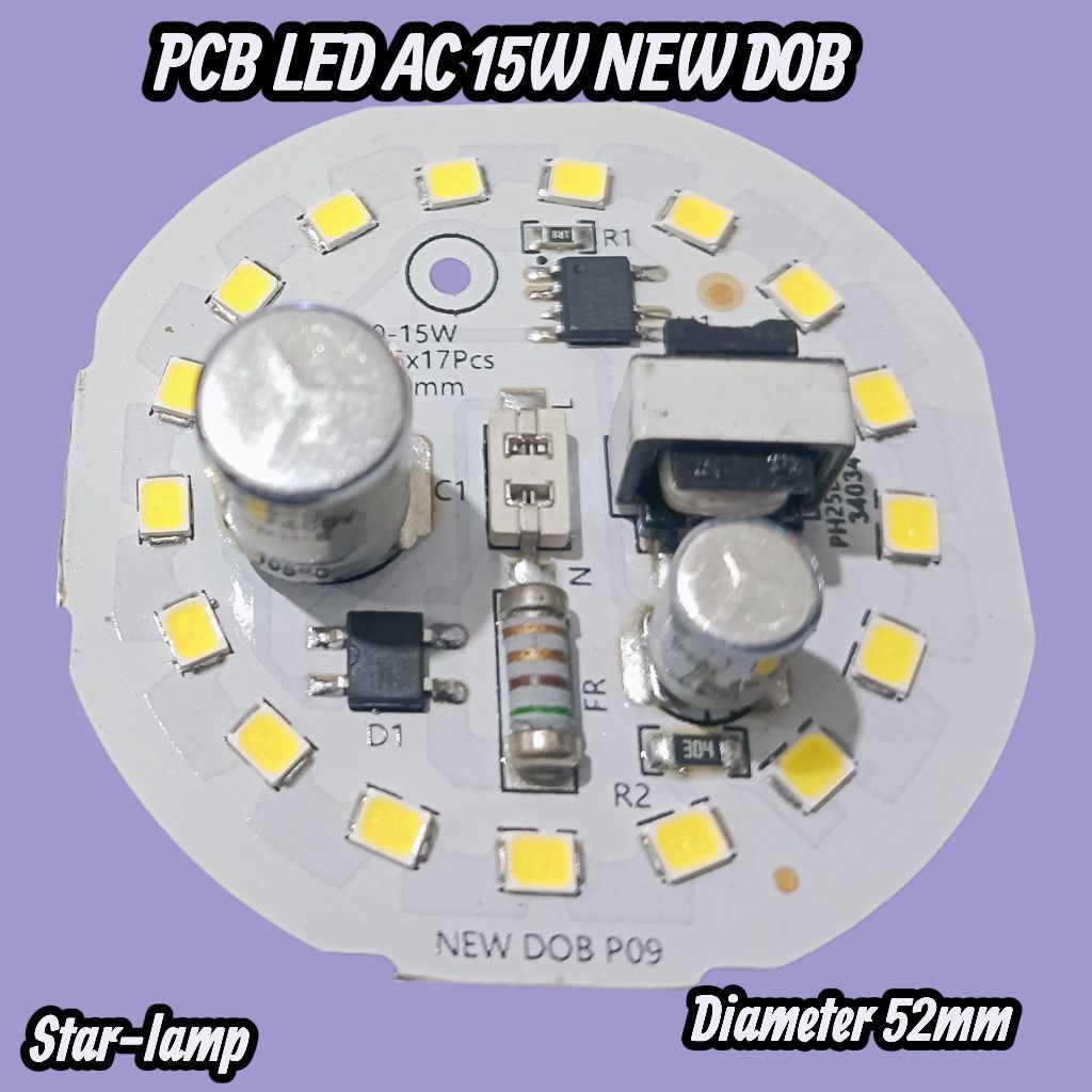 PCB LED AC NEW DOB 15W