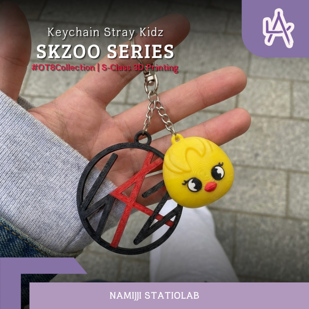 Namijji Keychain Straykidz SKZOO Series - Gantungan Kunci Stray Kidz KPOP Wolfchan/Leebit/Dwaekki/Ji
