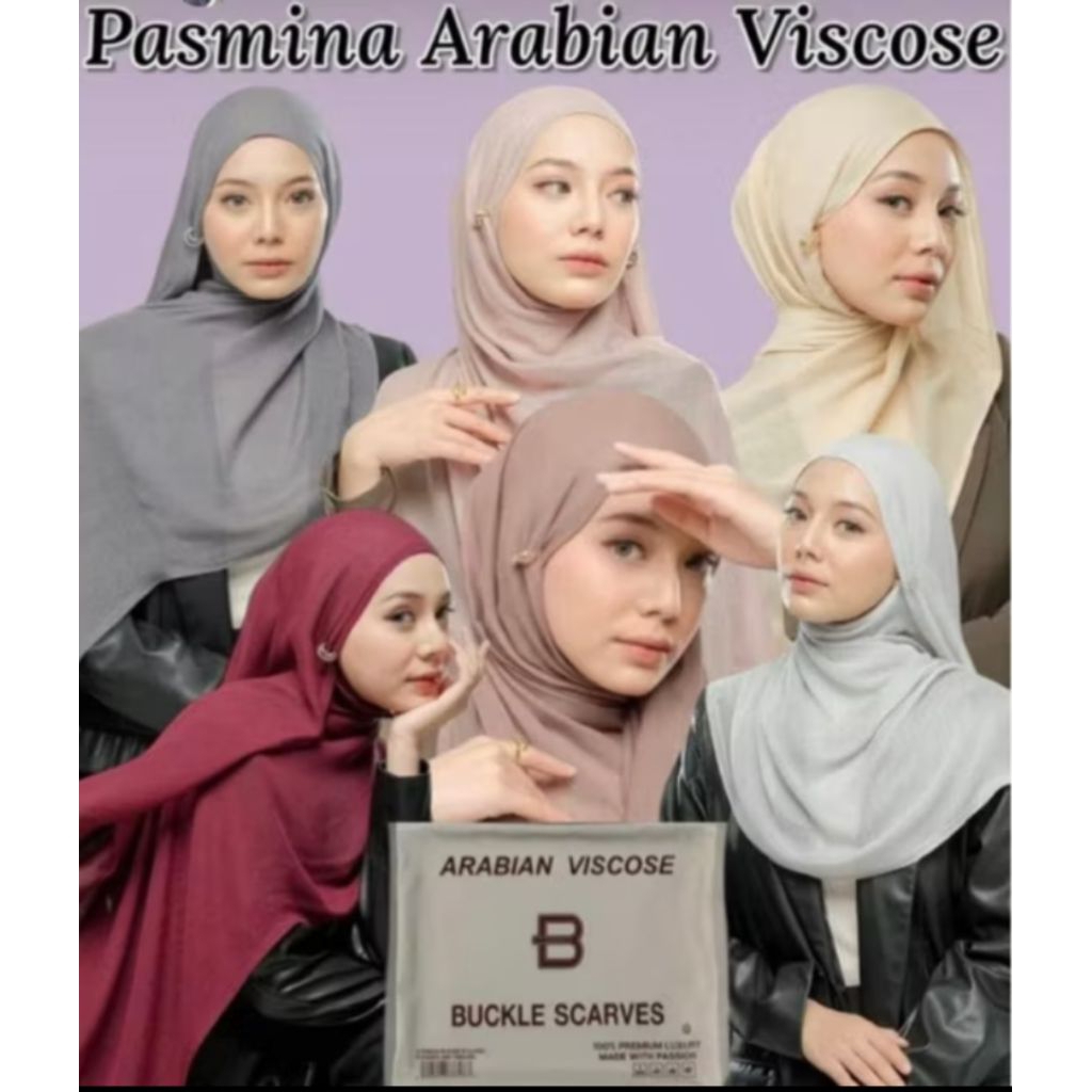 Pashmina Arabian viscose by Buckle Scarves/kerudung pashmina arabian viscose
