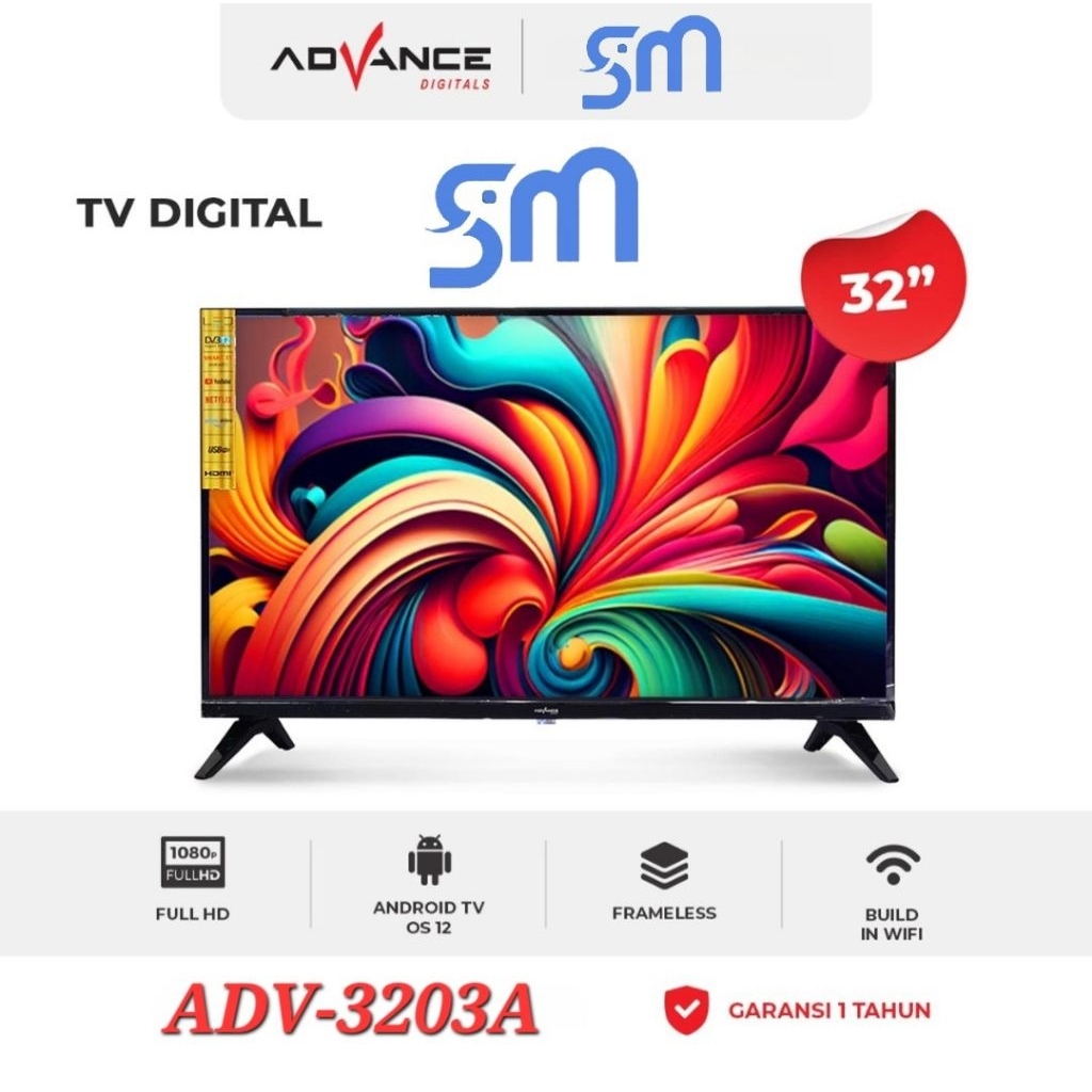 LED TV Advance 32 inch ADV-3203A Android Smart HD ADV3203A